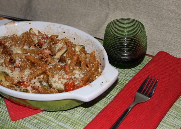 Pasticcio zucchine e pachino di pasta integrale - Ricette Passo Passo con foto