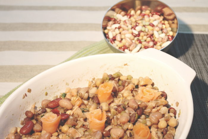 Insalata di Legumi e Salmone - Ricette Passo Passo con foto