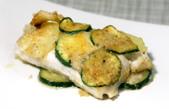 Merluzzo in crosta di patate e zucchine - Ricette Passo Passo con foto