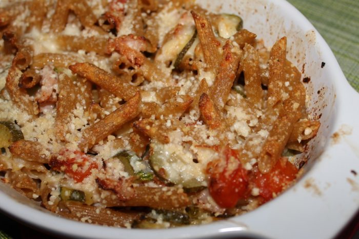 Pasticcio zucchine e pachino di pasta integrale - Ricette Passo Passo con foto