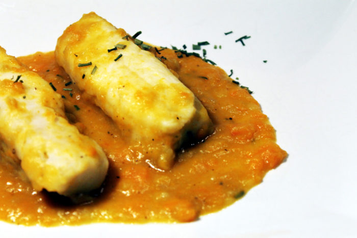Merluzzo con crema di carote e curry - Ricette Passo Passo con foto