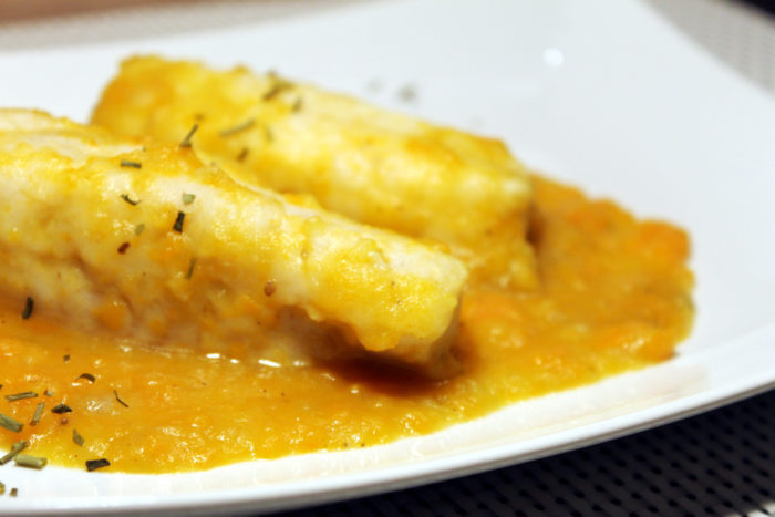 Merluzzo con crema di carote e curry - Ricette Passo Passo con foto