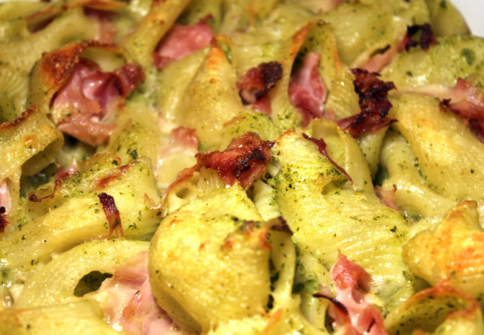Conchiglioni con crema di zucchine e prosciutto cotto - Ricette Passo Passo con foto