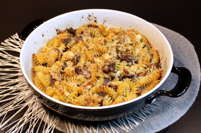 Pasta al forno radicchio e gorgonzola - Ricette Passo Passo con foto